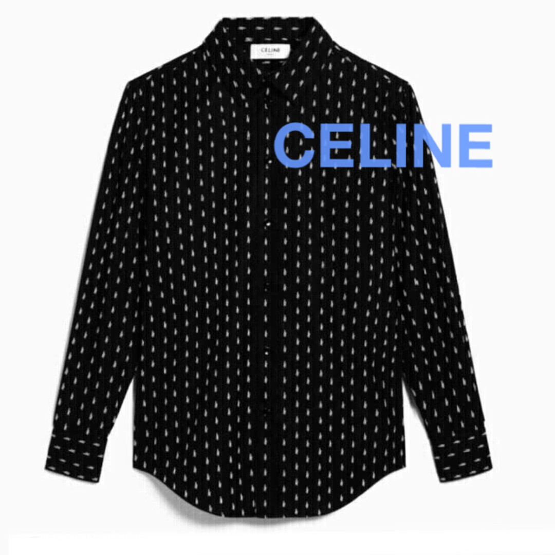 【 完売品☆37希少サイズ！！】セリーヌ POPELINE DOTS SHIRTLOUISVUITTON