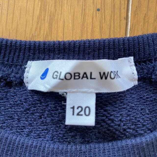 GLOBAL WORK(グローバルワーク)のグローバルワーク　トレーナー120㎝　ネイビー キッズ/ベビー/マタニティのキッズ服女の子用(90cm~)(Tシャツ/カットソー)の商品写真