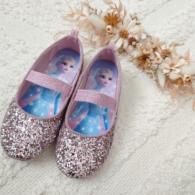 H&M(エイチアンドエム)のアナ雪♡ラメラメ バレエシューズ🩰17cm レディースの靴/シューズ(バレエシューズ)の商品写真