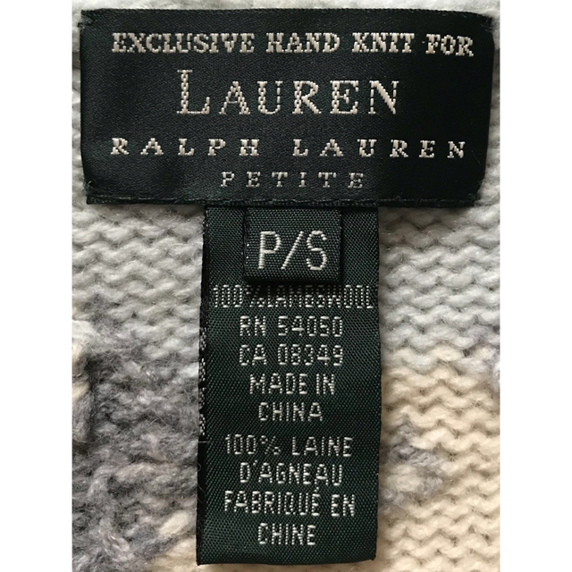 Ralph Lauren(ラルフローレン)の圧巻の風景画 芸術 可愛すぎるワンちゃん 90s ラルフローレン ニットパーカー レディースのトップス(ニット/セーター)の商品写真