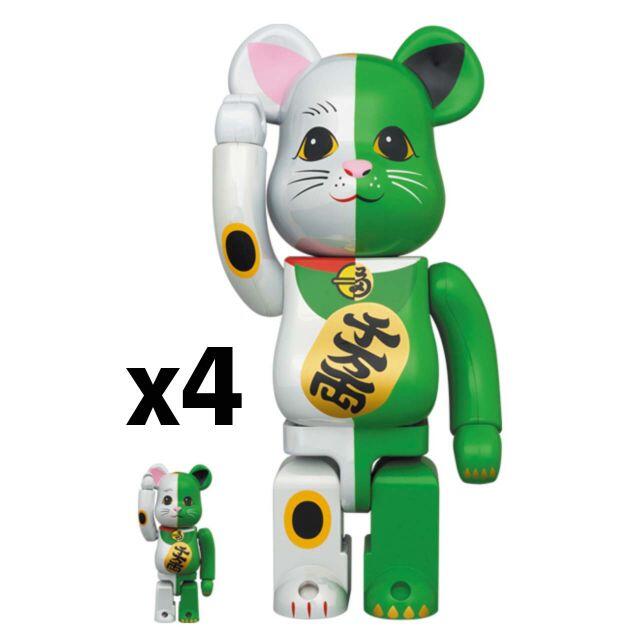 BE@RBRICK 招き猫 白×緑 4個セットその他