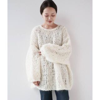 2022AW plage HANDKNITジャンボタム　ナチュラル