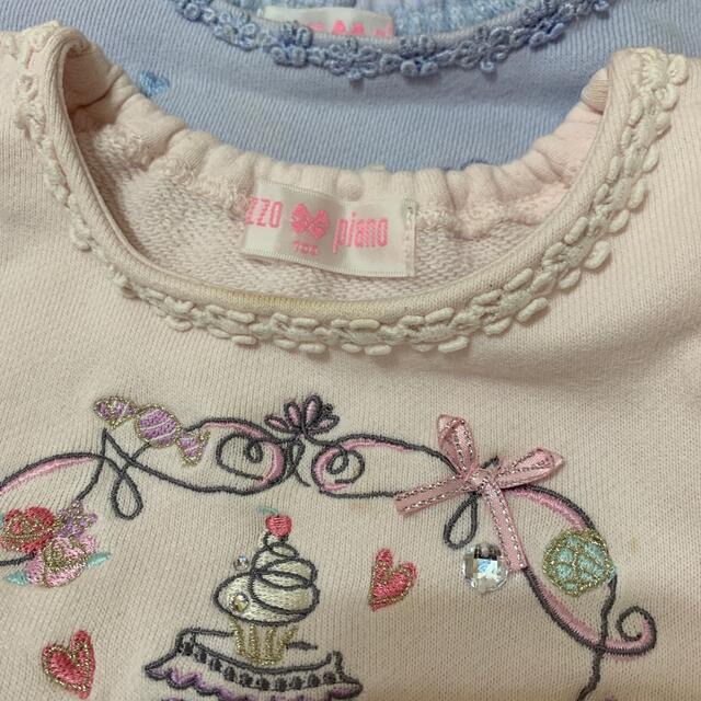 mezzo piano(メゾピアノ)の①メゾピアノ♡トレーナーセット　豪華刺繍 キッズ/ベビー/マタニティのキッズ服女の子用(90cm~)(Tシャツ/カットソー)の商品写真