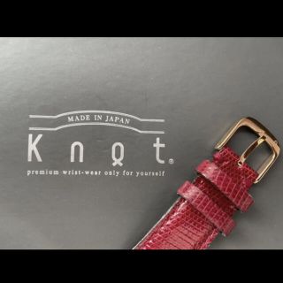 ノット(KNOT)のknot ノット　プレミアムリザードストラップ　時計ベルト　TL1-16RD(腕時計)