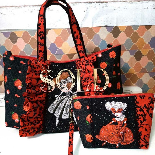 ロラライハリス ハンドメイド フリルバッグファッション小物 - バッグ