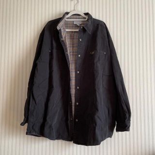 カーハート(carhartt)のカーハート オンブレチェックシャツ　ブラック 菅田将暉(その他)