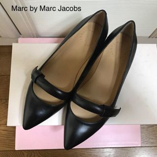 マークバイマークジェイコブス(MARC BY MARC JACOBS)の試着のみ♡マークバイマークジェイコス フラットシューズ 黒 革 23cm(ハイヒール/パンプス)