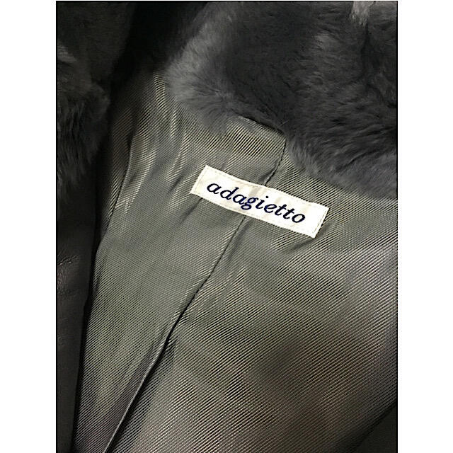 【新品】adagietto レッキスラビットファー コート M-L