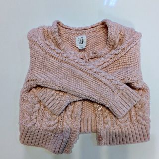 ベビーギャップ(babyGAP)のピンク カーディガン 6-12m babygap(カーディガン/ボレロ)