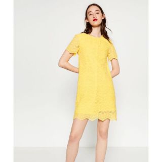 ザラ(ZARA)のZARA ザラ フレアスリーブ付きワンピース(ミニワンピース)