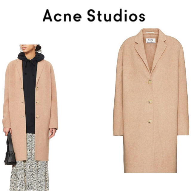 acne シングルボタンコート