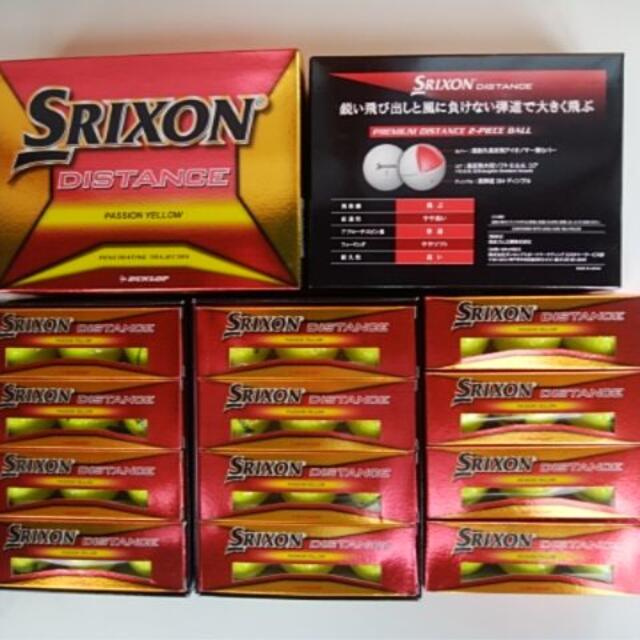 新品カラーゴルフボール(SRIXON DISTANCE) ３ダース