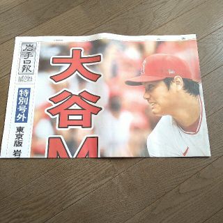 大谷翔平　岩手日報　号外(記念品/関連グッズ)