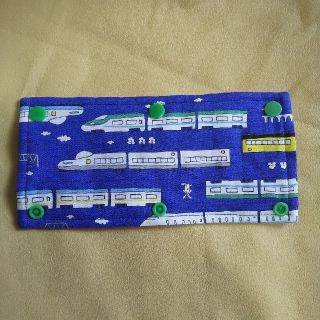 ★ハンドメイド・男の子向き・電車・新幹線☆新品・未使用・水筒肩ヒモカバーです★(外出用品)