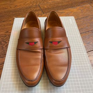 グッチ(Gucci)のグッチ　ローファー　茶色　27センチ　超美品(ドレス/ビジネス)