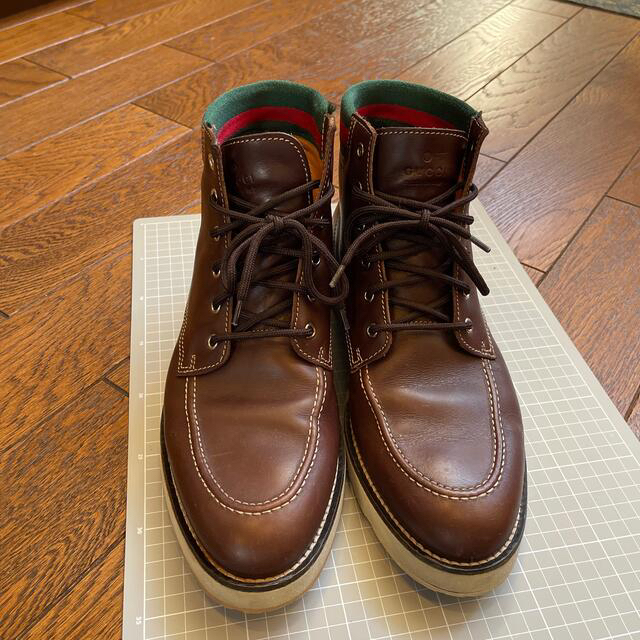 靴/シューズグッチ　ブーツ　サイズ26.5センチ　茶色