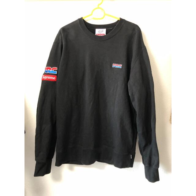 Supreme/Honda/Fox Racing Crewneck"BLACK"