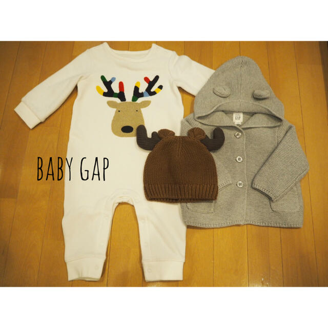 babyGAP(ベビーギャップ)のbabyGAP♡トナカイ　ロンパース キッズ/ベビー/マタニティのベビー服(~85cm)(ロンパース)の商品写真