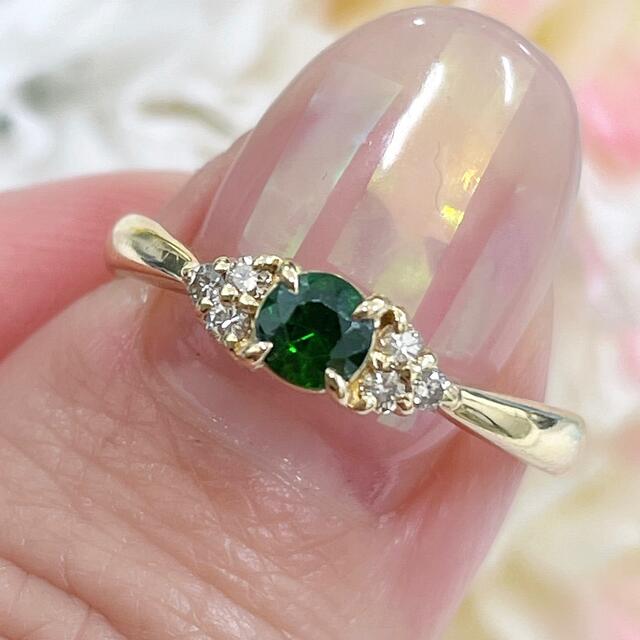 ★ひなまつり様　お直し★デマントイド 0.26ct ダイヤ リング 12号 レディースのアクセサリー(リング(指輪))の商品写真