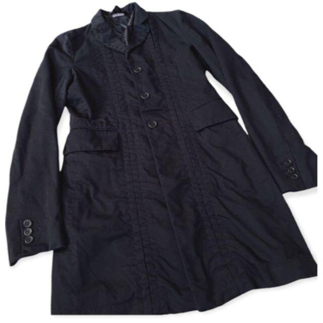 BLACK COMME des GARCONS(ブラックコムデギャルソン)のブラックコムデギャルソン　AD2015縮絨デザインテーラードロングジャケッ メンズのジャケット/アウター(ステンカラーコート)の商品写真