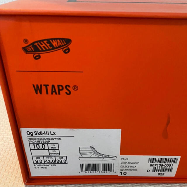 W)taps(ダブルタップス)のWTAPS×VANS 20AW Og Sk8 Hi Lx 黒28cm新品キムタク メンズの靴/シューズ(スニーカー)の商品写真