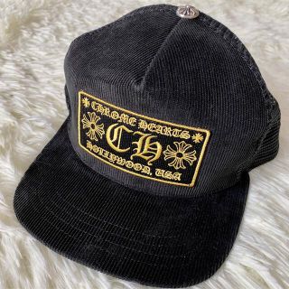 クロムハーツ(Chrome Hearts)の【新品 新作】クロムハーツ キャップ コーデュロイ トラッカー CAP シルバー(キャップ)