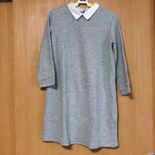 ザラ(ZARA)のZARA/ポプリン襟付きワンピース(ミニワンピース)