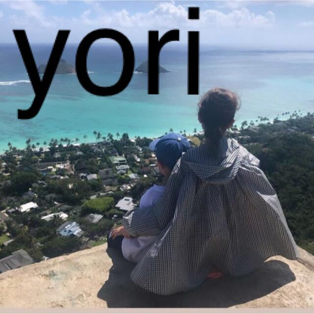 yori ヨリ ギンガムチェック パーカー バックギャザー撥水パーカー