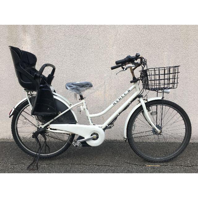 地域限定送料無料　バッテリー新品　ハイディビー　HYDEE.B　白　電動自転車自転車