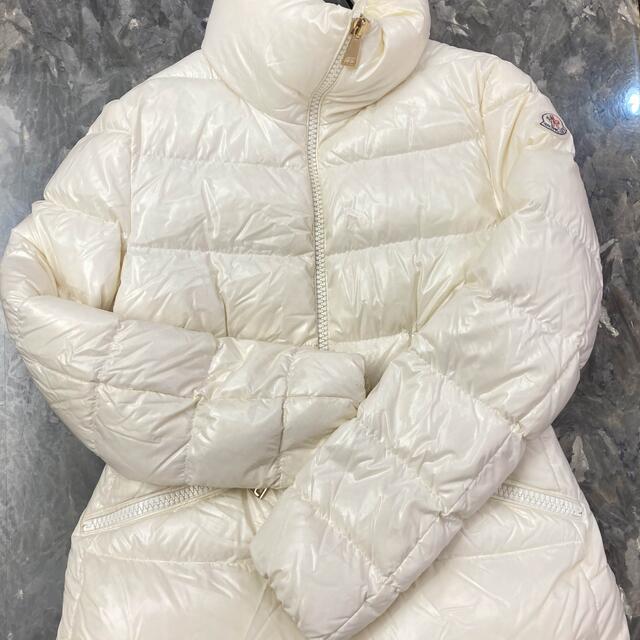 コスチュームMONCLER DAPHNE ダーフィン ホワイト ダウン ロングコート ファー