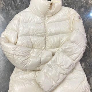 モンクレール(MONCLER)のMONCLER DAPHNE ダーフィン ホワイト ダウン ロングコート ファー(ダウンコート)