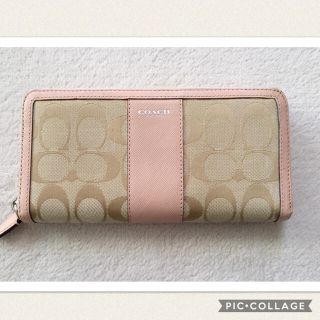 コーチ(COACH)のCOACH＊長財布＊ベージュ＊ピンク＊コーチ＊ケートスペード＊アナスイ(財布)