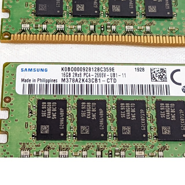 Samsung DDR4-2666 16GBx4枚 64GB