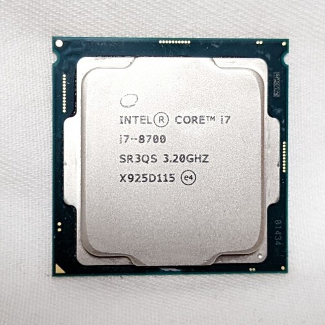 Intel Corei7 8700 LGA1151 CoffeeLake動作品