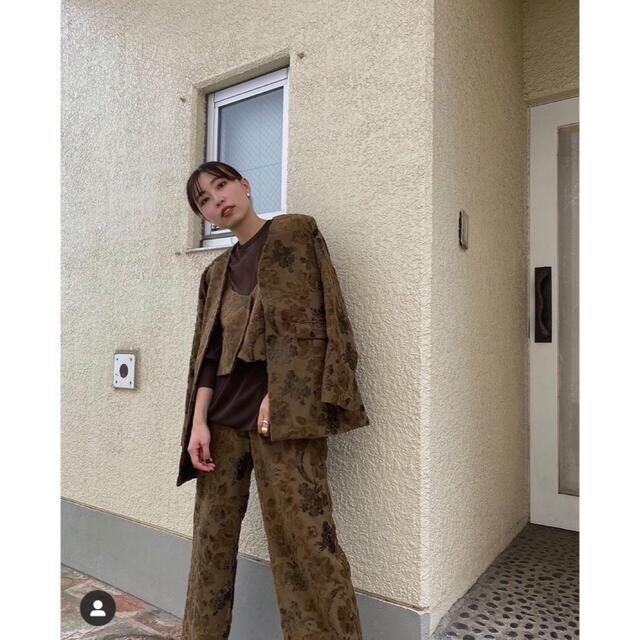 今季一番 アメリ UNDRESSED JACQUARD VEST SET JACKET cerkafor.com