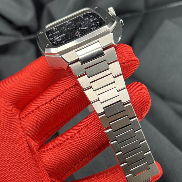 Apple Watch(アップルウォッチ)の45mmシリーズ7 アップルウォッチ用ステンレスケースベルトセット メンズの時計(金属ベルト)の商品写真