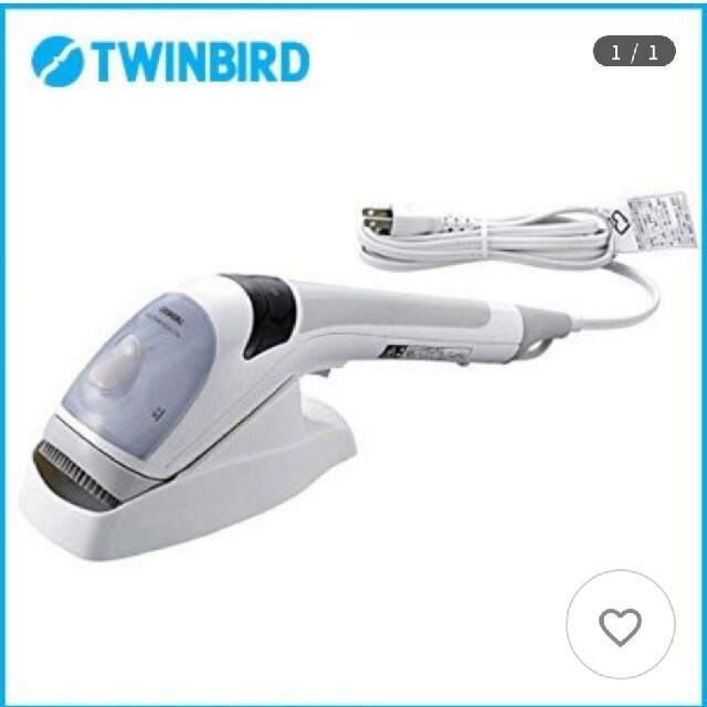 TWINBIRD(ツインバード)のツインバード ハンディー イオン スチーマー  SA-4085W ホワイト(1セ スマホ/家電/カメラの生活家電(その他)の商品写真