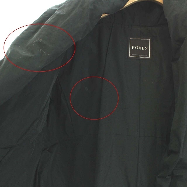 FOXEY(フォクシー)のフォクシー 中綿コート アウター ミドル丈 ロング フード 40 M 黒 レディースのジャケット/アウター(その他)の商品写真