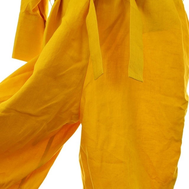 ENFOLD(エンフォルド)のエンフォルド オールインワン サロペット オーバーオール リネン 36 黄色 レディースのパンツ(サロペット/オーバーオール)の商品写真