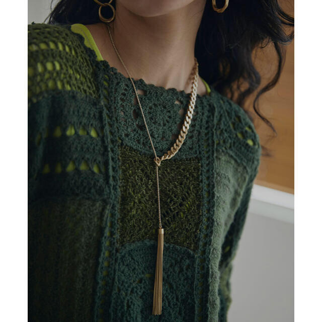 【完売品】CHAIN FRINGE NECKLACE ゴールド