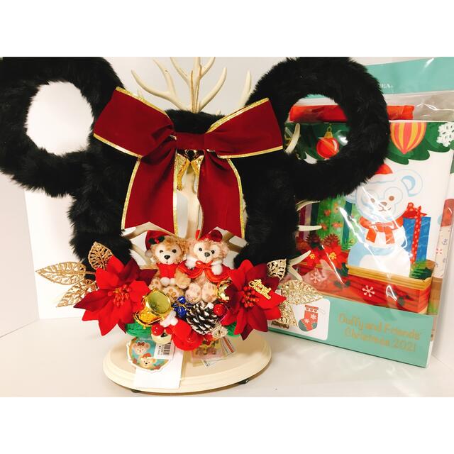 ディズニー ダッフィー シェリーメイ クリスマス タペストリー リース