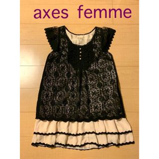 アクシーズファム(axes femme)のaxes femme  レースワンピース(ひざ丈ワンピース)