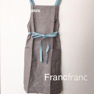 フランフラン(Francfranc)のフランフラン　コンビシャンブレーエプロン　ブラウン(その他)