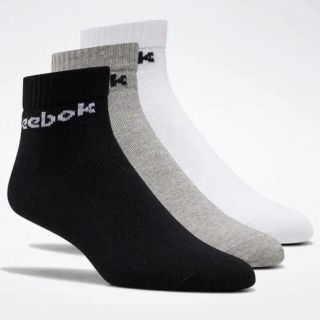 リーボック(Reebok)のReebok アクティブ アンクルソックス 3足組 リーボック 22-24cm(靴下/タイツ)