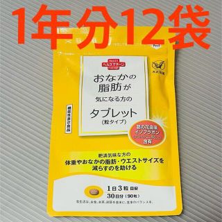 タイショウセイヤク(大正製薬)のおなかの脂肪が気になる方のタブレット　1年分30日分(90粒)×12袋　大正製薬(ダイエット食品)