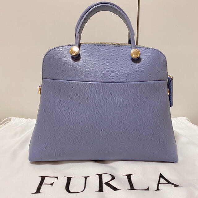 美品♡FURLA フルラ♡パイパー♡Sサイズ♡サックスブルー