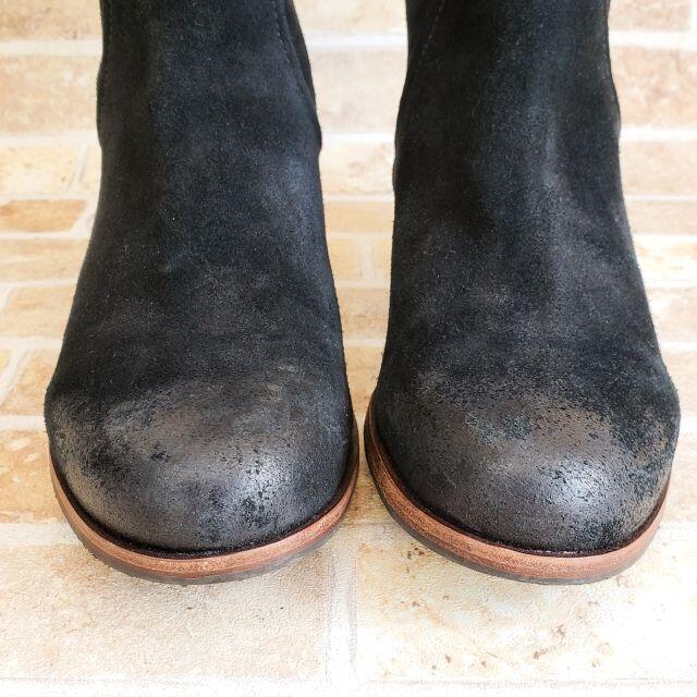 UGG - UGG アグ ☆ スエードレザー ブーツ ミドル丈 黒 24 UGG - UGG アグ ☆ スエードレザー ブーツ ミドル丈 黒 24