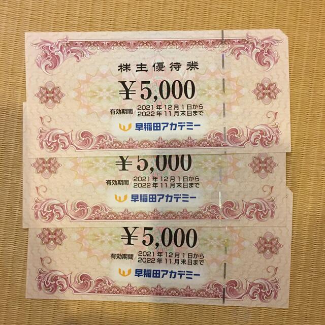 SALE/82%OFF】 早稲田アカデミー 株主優待券 3万円分 学習塾 ...