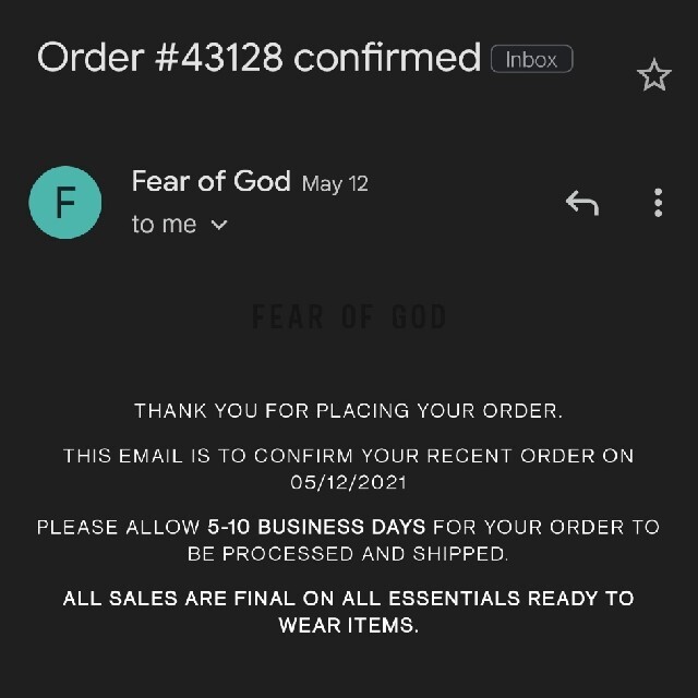 FEAR OF GOD(フィアオブゴッド)の新品 Fear of God ESSENTIALS モックネック Lサイズ 黒 メンズのトップス(スウェット)の商品写真