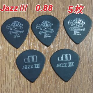 ダンロップ(DUNLOP)のJim Dunlop Tortex Jazz Ⅲ 0.88mm 5枚(エレキギター)